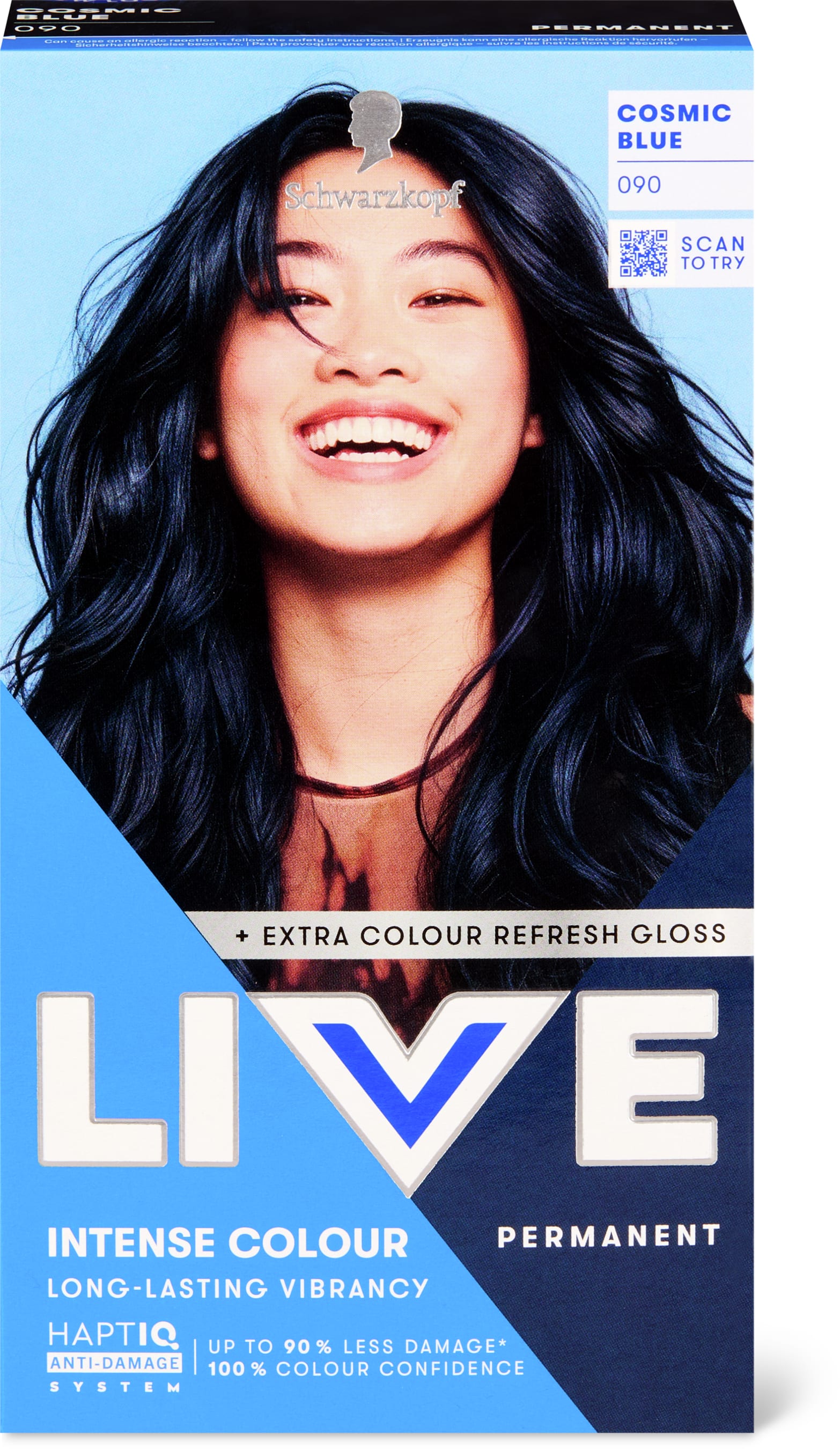 Schwarzkopf LIVE Intense Colour Colorazione 90 Cosmic Blue, permanente
